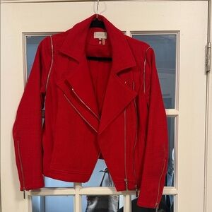 1. State Fiery Red Leather Jacket